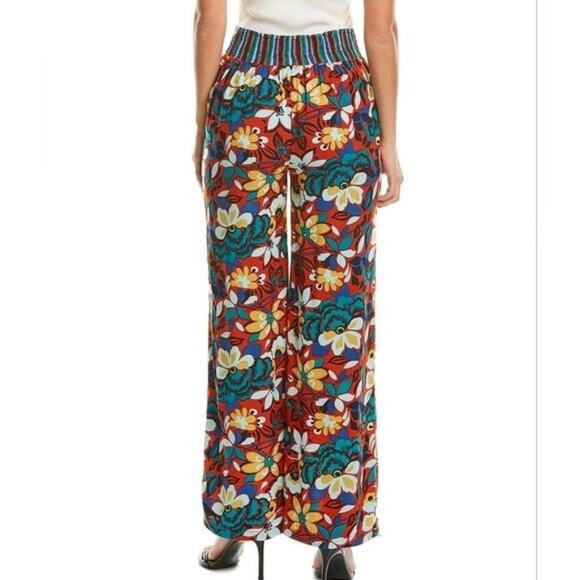 California Moon Rise Floral Wide Leg Pull On Pants size M Multicolor - Picture 2 of 9